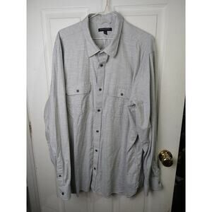 Banana Republic Men's XXL Shirt Long Sleeve Grey Collared Button Pocket Dress...